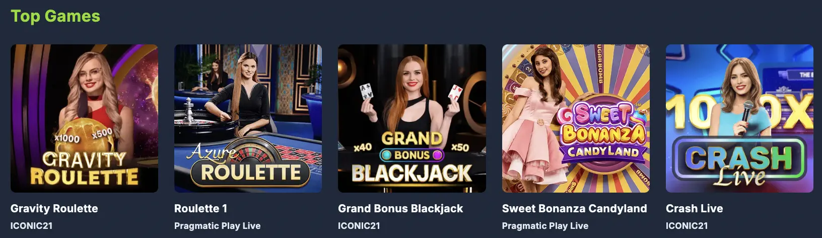 Live Dealer Game section at Lucky Twice - illustration