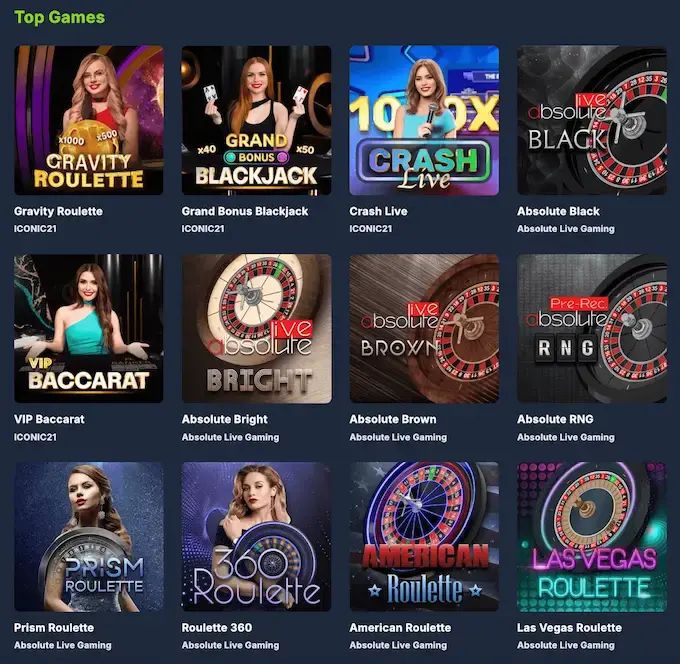 Lucky Twice Live Dealer Games section image